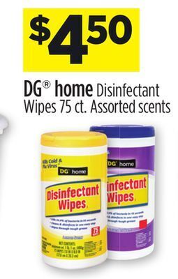 Dollar General Dg® home disinfectant wipes offer