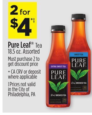 Dollar General Pure leaf® tea offer