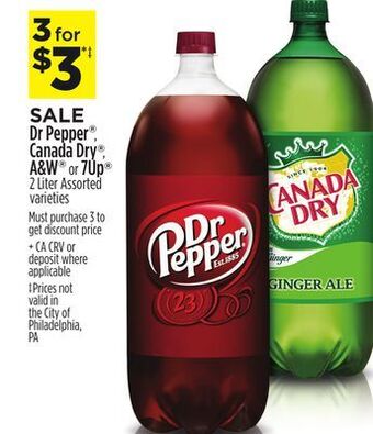 Dollar General Dr pepper®, canada dry®, a&w® or 7up® offer