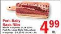 Food Bazaar Pork baby back ribs offer