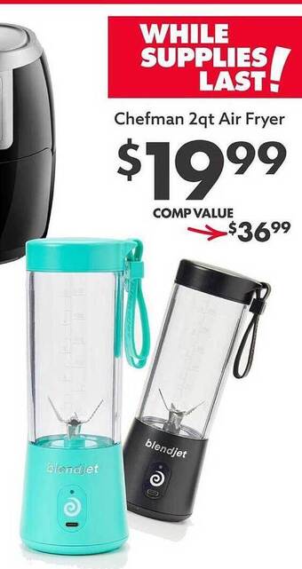 Big Lots Chefman 2qt air fryer offer