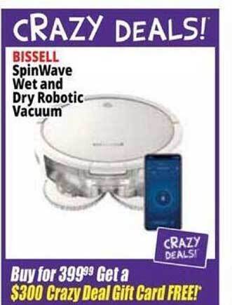 Ocean State Job Lot Bissell spinwave wet and dry robotic vacuum offer