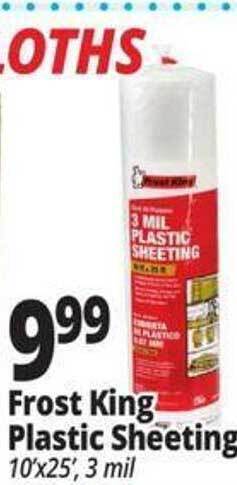Ocean State Job Lot Frost king plastic sheeting offer