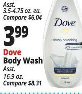 Ocean State Job Lot Dove body wash offer