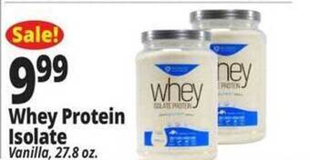 Ocean State Job Lot Whey protein isolate vanilla offer