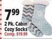 Ocean State Job Lot Cabin cozy socks offer