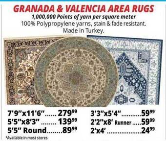Ocean State Job Lot Granada & valencia area rugs offer