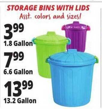 Ocean State Job Lot Storage bins with lids offer