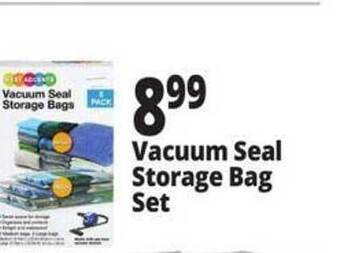 Ocean State Job Lot Vacuum seal storage bag set offer