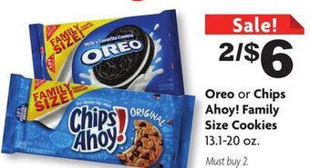 Family Dollar Oreo or chips ahoy! family size cookies offer