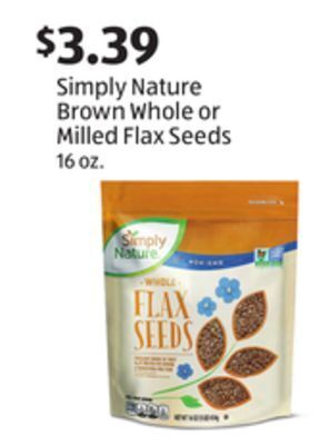 Aldi Simply nature brown whole or milled flax seeds offer