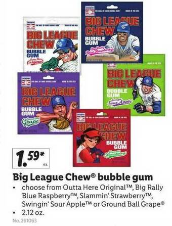 Lidl Big League Chew Bubble Gum offer