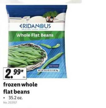 Lidl Frozen Whole Flat Beans offer