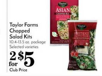 Pavilions Taylor Farms Chopped Salad Kits offer