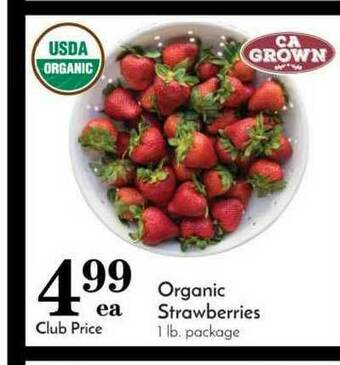 Pavilions Organic Strawberries offer