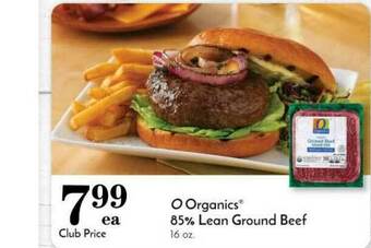 Pavilions Oo Organics® 85% Lean Ground Beef offer