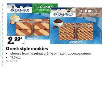 Lidl Greek Style Cookies offer
