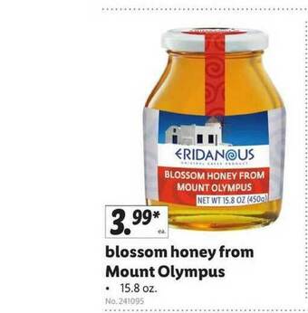 Lidl Blossom Honey From Mount Olympus offer