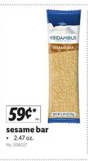 Lidl Sesame Bar offer