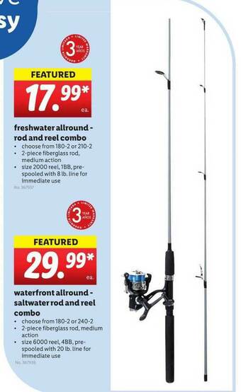 Lidl Freshwater Allround- Rod And Reel Combo, Waterfront Allround-saltwater Rod And Reel Combo offer