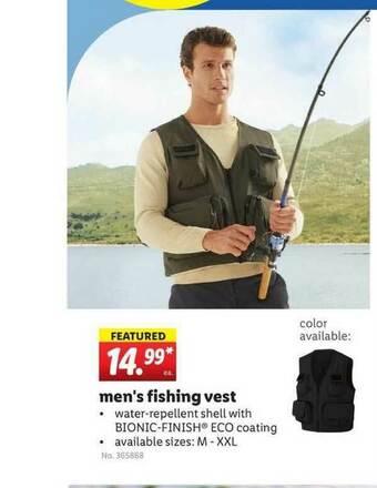 Lidl Men's Fishing Vest offer