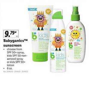 Lidl Babbabyganics Sunscreen offer
