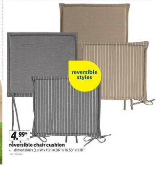 Lidl Reversible Chair Cushion offer