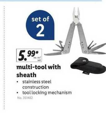 Lidl Multi-tool With Sheath offer