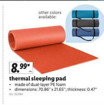 Lidl Thermal Sleeping Pad offer