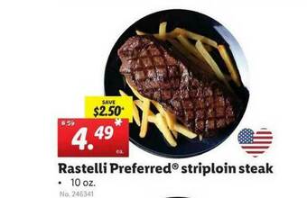 Lidl Rastelli Preferred® Striploin Steak offer