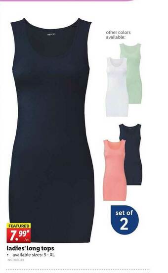 Lidl Ladies' Long Tops offer