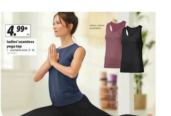 Lidl Ladies' Seamless Yoga Top offer