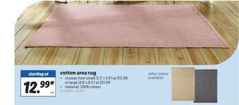 Lidl Cotton Area Rug offer