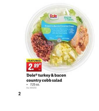 Lidl Dole® Turkey & Bacon Country Cobb Salad offer