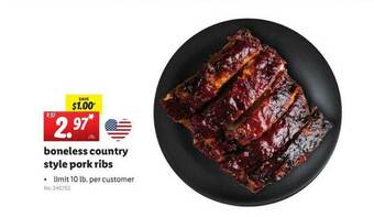 Lidl Boneless Country Style Pork Ribs offer