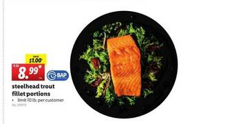 Lidl Steelhead Trout Fillet Portions offer