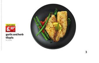 Lidl Garlic And Herb Tilapia offer
