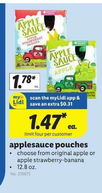 Lidl Applesauce Pouches offer
