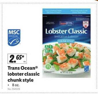 Lidl Trans Ocean® Lobster Classic Chunk Style offer