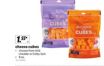 Lidl Cheese Cubes Mild Cheddar Or Colby Jack offer