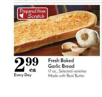 Pavilions Fresh Baked Garlic Bread offer