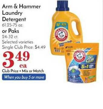 Pavilions Arm & Hammer Laundry Detergent Or Paks offer