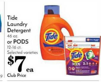 Pavilions Tide Laundry Detergent Or Pods offer