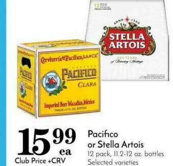 Pavilions Pacifico Or Stella Artois offer