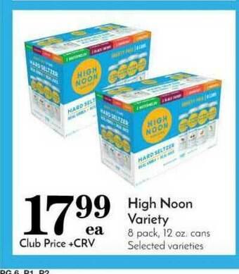 Pavilions High Noon Variety offer