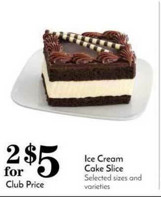 Pavilions Ice Cream Cake Slice offer