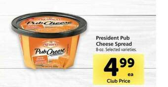 Vons President Pub Cheese Spread offer