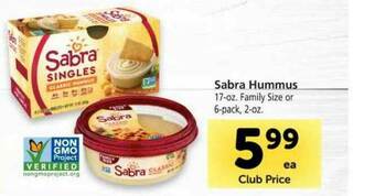 Vons Sabra Hummus offer