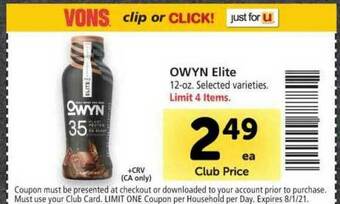 Vons Owyn Elite offer