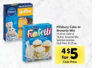 Vons Pillsbury Cake Or Brownie Mix offer